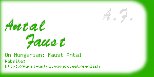 antal faust business card
